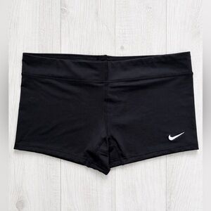 Nike Black Dri-FIT Women's Athletic Shorts with White Swoosh Tag